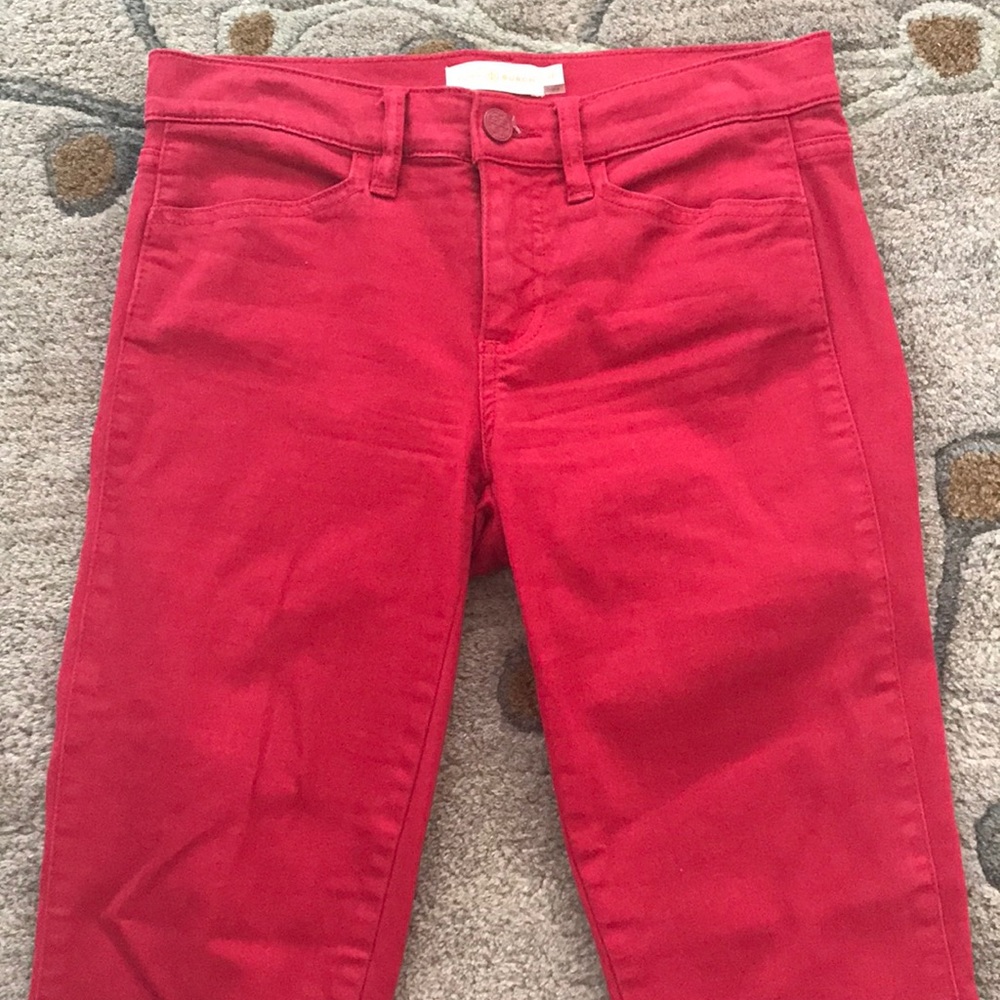 Tory Burch red summer jeans